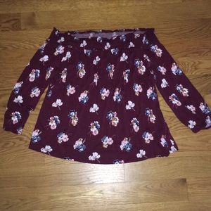 Off the shoulder long sleeve shirt from Old Navy